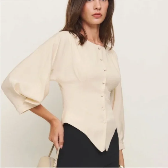 Reformation NEW Martha top blouse Size 6 - Picture 2 of 8